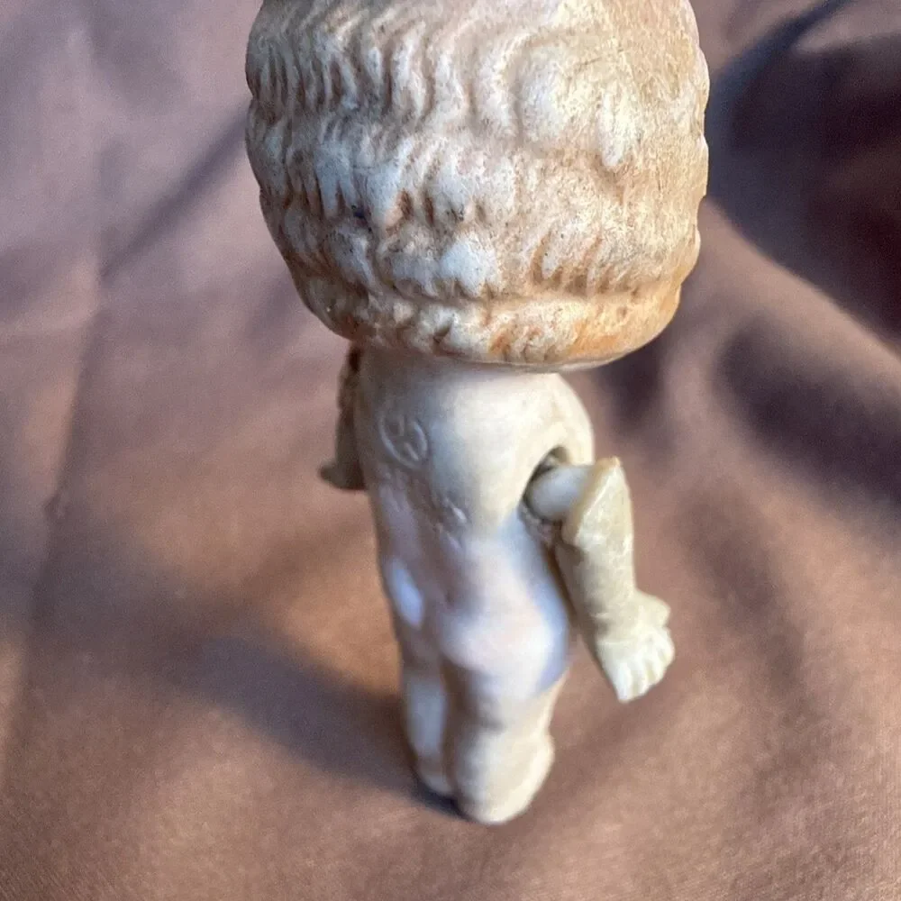 Vintage Frozen Charlotte Type Bisque Japan Doll 3.5”